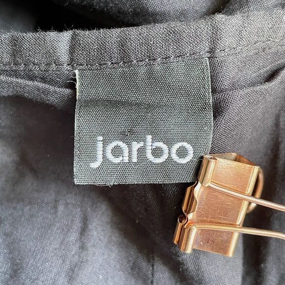 Jarbo Ultra Flare Maxi Skirt Womens Size 10 Black A Line Swing Skirt 100% Cotton - Picture 6 of 13